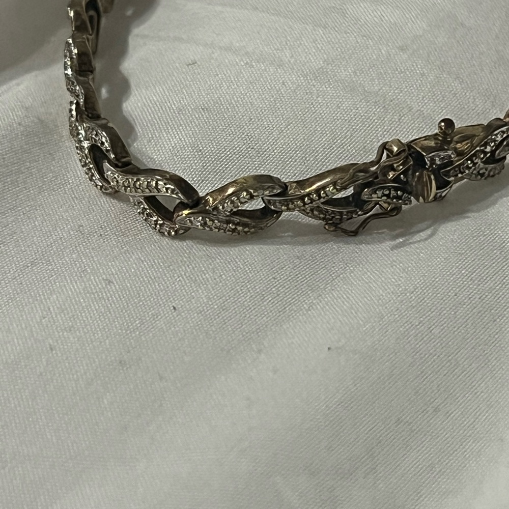 PAJ BB Signed Gold Tone CZ Link Bracelet - Picture 5 of 6